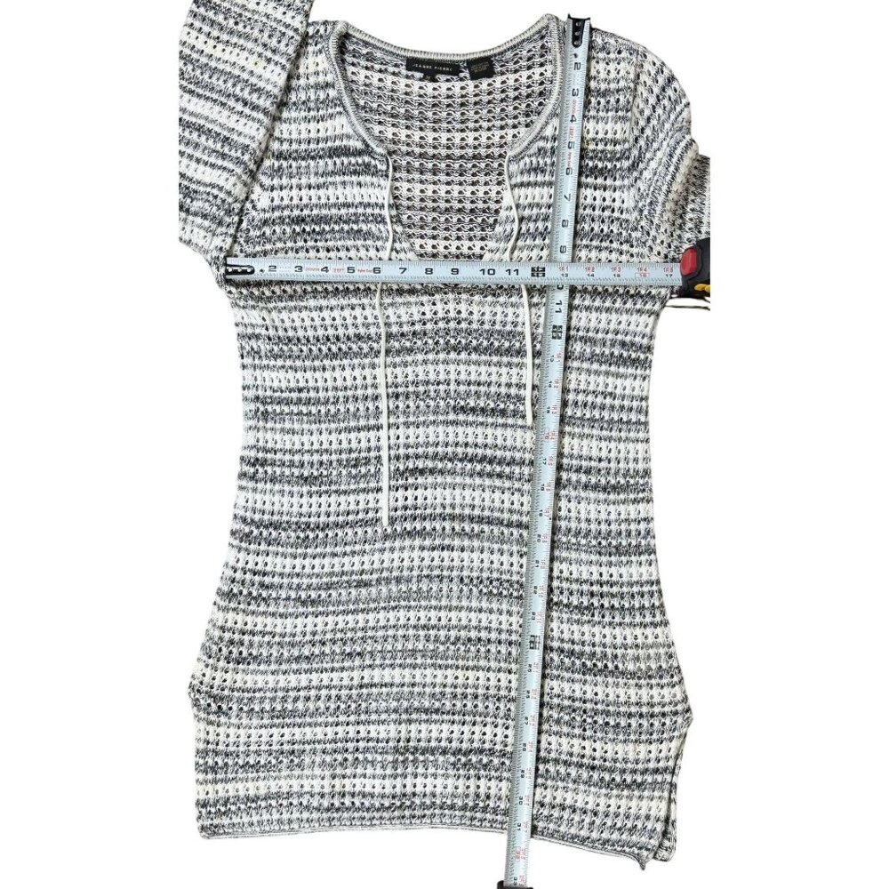 Jeanne Pierre Size M Woman Tunic Sweater 100 % Cotton With Lace-Up Neckline - Picture 4 of 6